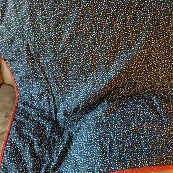 Baby Child Puppies Dogs Bones 36" x 43" Handmade Quilt Blanket Gift Shower Blue - Picture 3 of 6